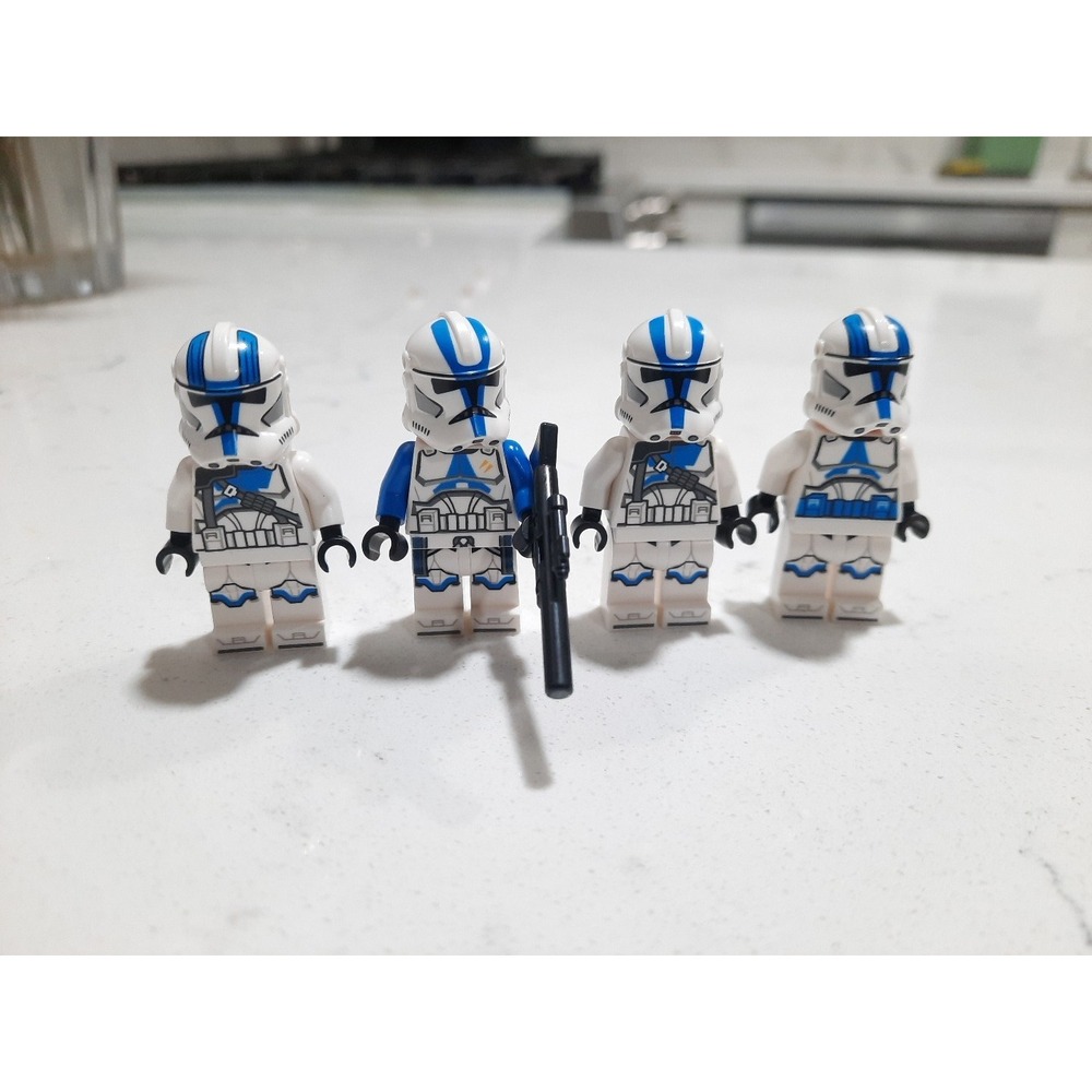 4 Lego Star Wars Clone Wars 501st Clone Heavy Trooper Minifigure